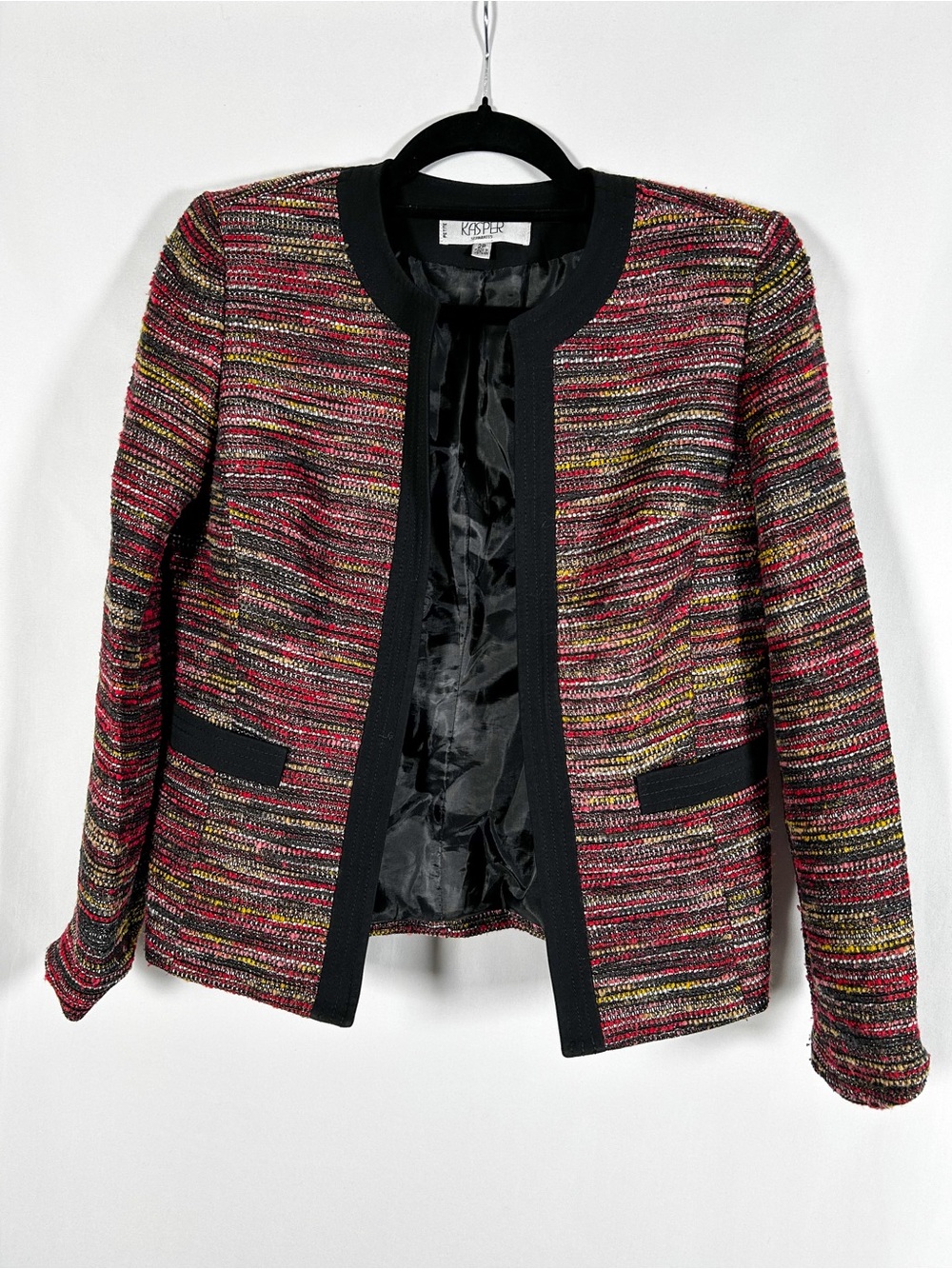 Kasper Multicolor Tweed Blazer Suit Jacket